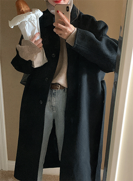 캐치이프 handmade coat (wool 100%)_블랙